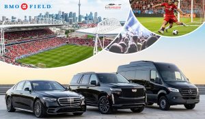 BMO Field limo and private shuttle service with luxury vehicles in toronto for games days and concerts.