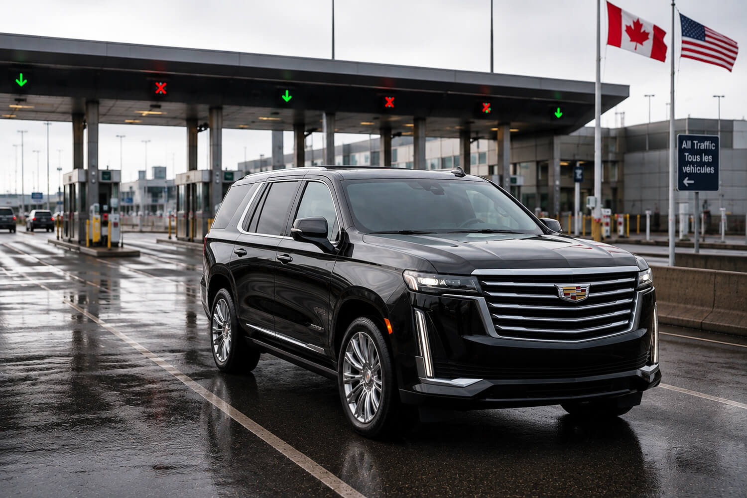 Luxury long distance limo service with chauffeur for cross-border travel from Toronto